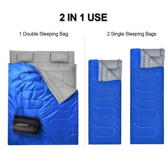 International tracking Pillows with Sleeping Bag Resilient 2-Person