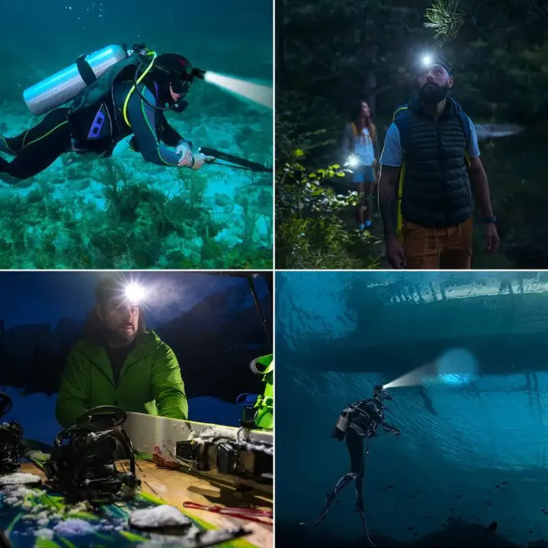 IPX8 Waterproof High Bright LED Diving Headlamp