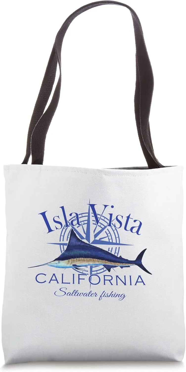 Isla Vista California Sailfish Billfish Marlin Saltwater Tote Bag