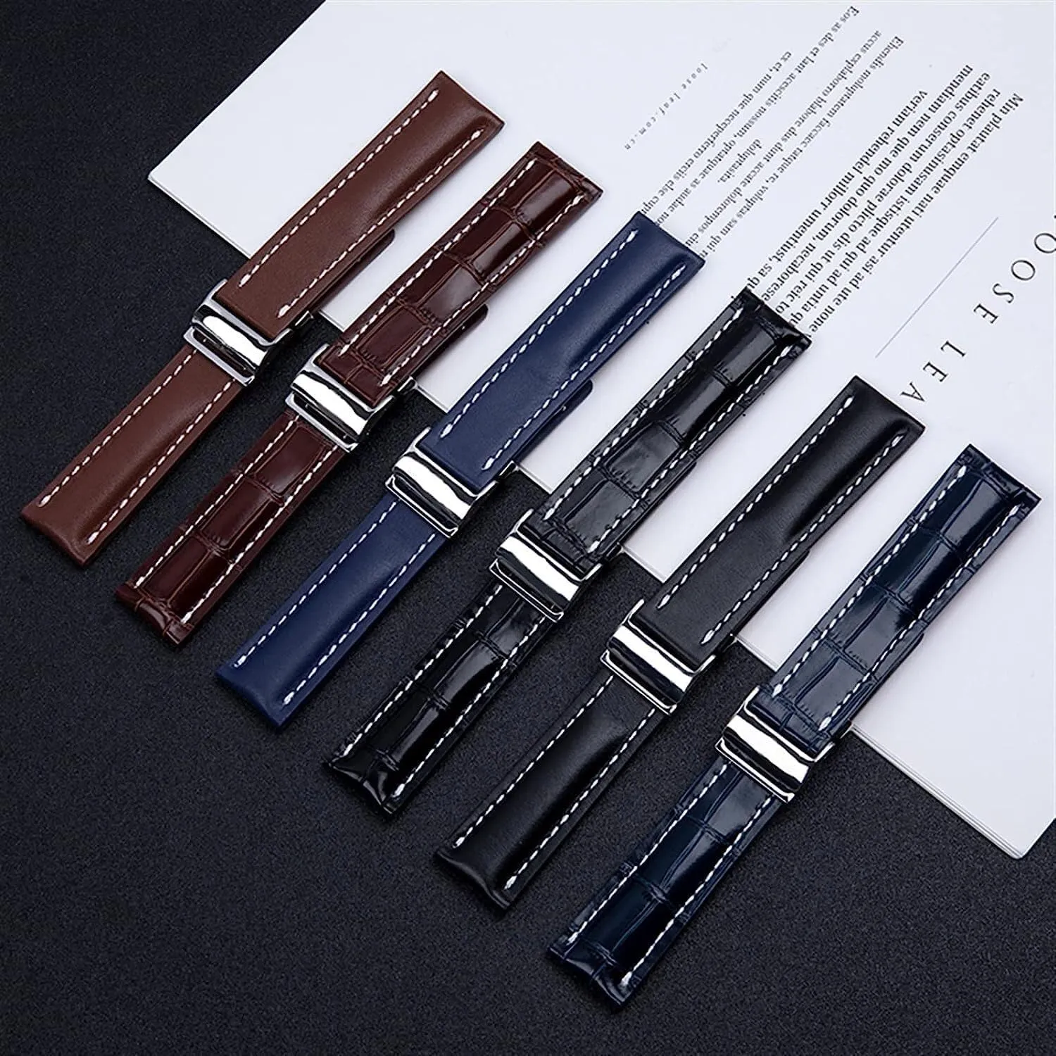 Italy Genuine Leather watch band for Breitling Premier B01 Colt Chronograph Avenger AVIATOR Strap with 316L Stainless Steel buckle 22/24mm