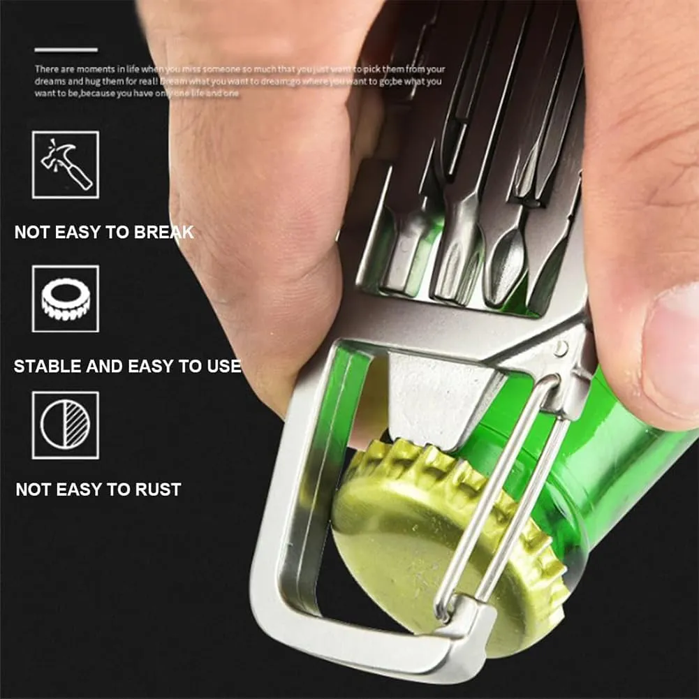 Jawbreaker - Jawbreaker Mini Tool, Foldable Jaw Breaker Mini Tool, Mini Multi Tool Compact Pocket Size, 12 in 1 Multi Function Tool with Needle Nose Pliers, Keychain, Bottle Opener (2PCS)