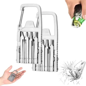 Jawbreaker - Jawbreaker Mini Tool, Foldable Jaw Breaker Mini Tool, Mini Multi Tool Compact Pocket Size, 12 in 1 Multi Function Tool with Needle Nose Pliers, Keychain, Bottle Opener (2PCS)