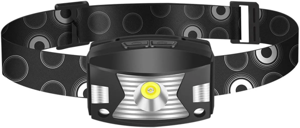 jojofuny 1set Led Headband Headlamp USB Rechargeable Light for Night Running Camping and Outdoor Activities Motion Sensor Lamp for Comfort and Convenience