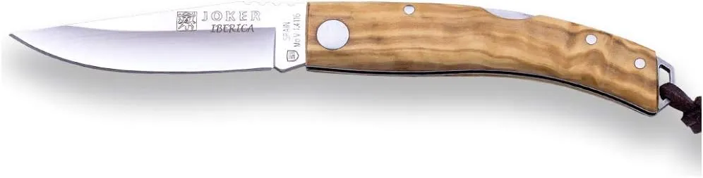 Joker "Ibérica NO138 Sports Folding Knife, 2.95-inch MOVA Blade with Serrated Spine, Fishing, Hunting, Camping, and Hiking Tool. (NO138)