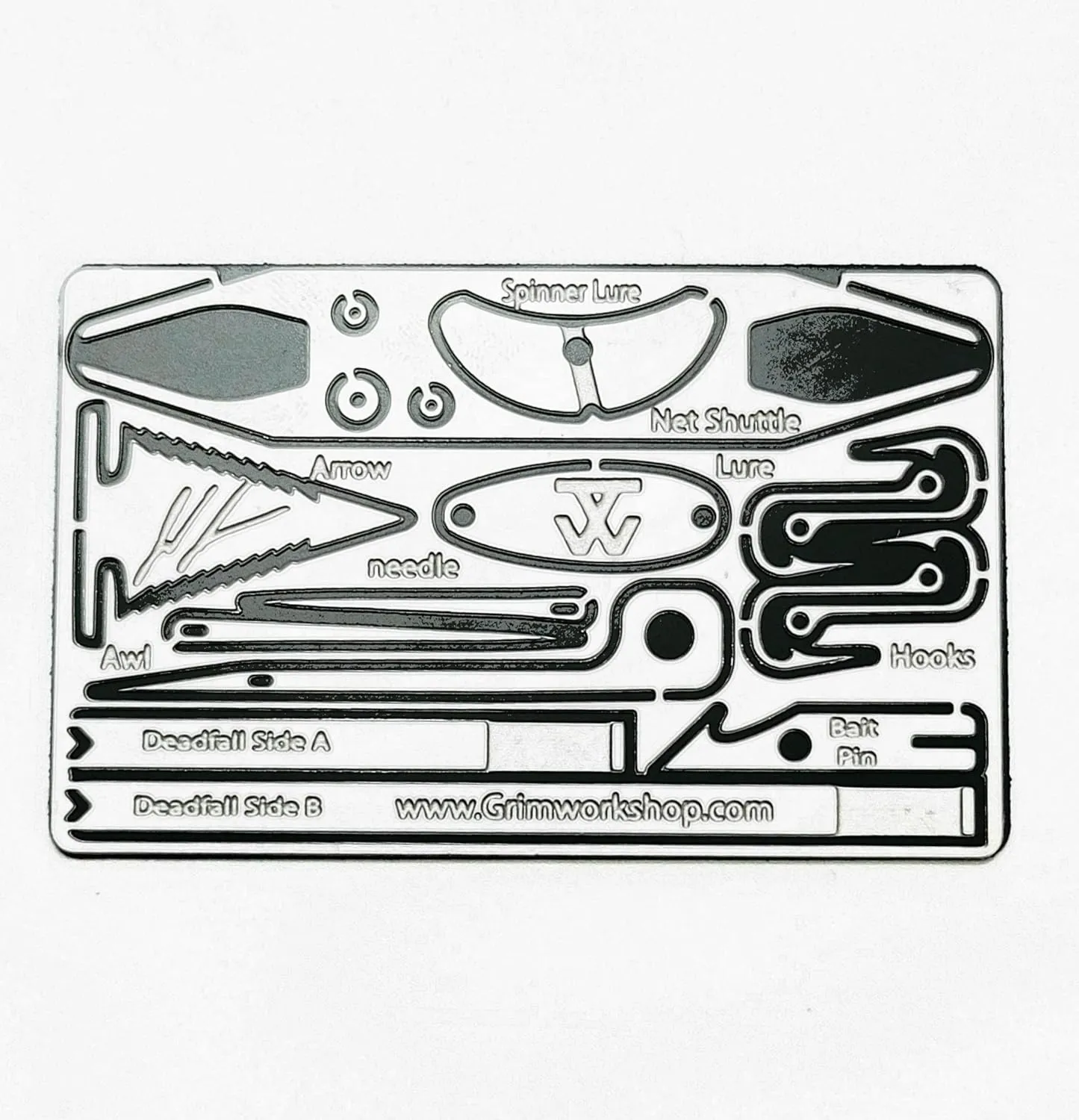Jordan Jonas Signature Survival Card Generation 2 - Grim Workshop Wallet Multi Tool and EDC Survival Kit - Pocket Multi Tool