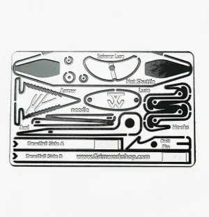 Jordan Jonas Signature Survival Card Generation 2 - Grim Workshop Wallet Multi Tool and EDC Survival Kit - Pocket Multi Tool