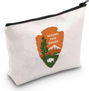 JXGZSO National Park Cosmetic Bag - Green - Rectangular Pouch - Zipper - Women's Travel/Outdoor Use