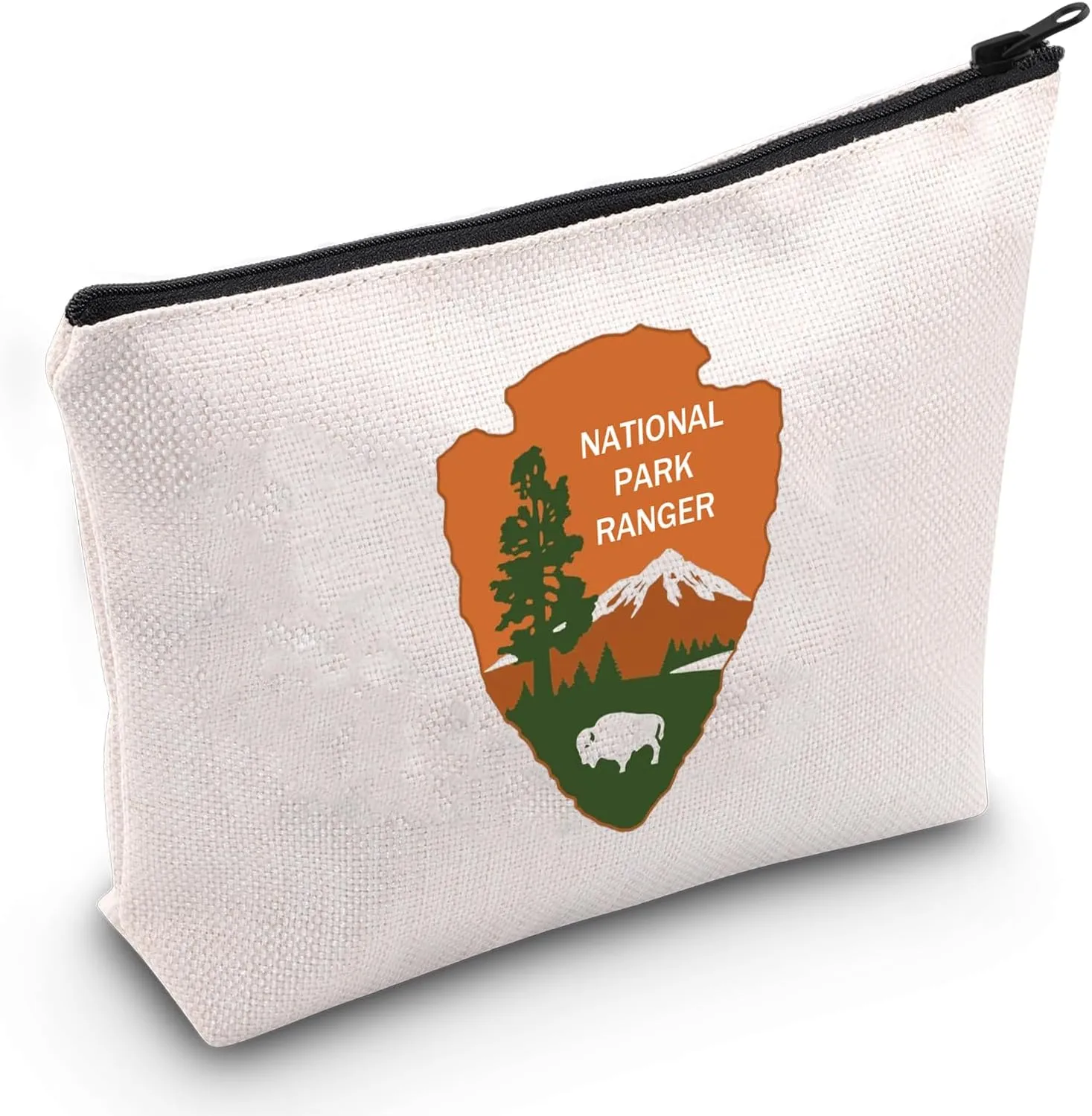 JXGZSO National Park Cosmetic Bag - Green - Rectangular Pouch - Zipper - Women's Travel/Outdoor Use
