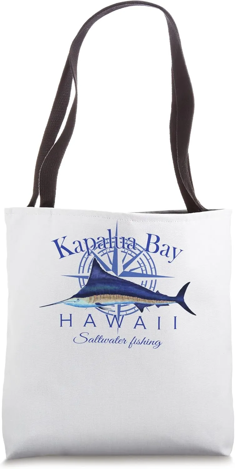 Kapalua Bay Hawaii Sailfish Billfish Marlin Saltwater Tote Bag