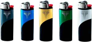 Kasher Classic Lighter Tool Without Lighter - Stainless Steel, Lightweight, Durable Construction, Portable - Fits Any Lighter - Usage as Cutter for Opening Packages - 0.8mm Thick - Pack of 5