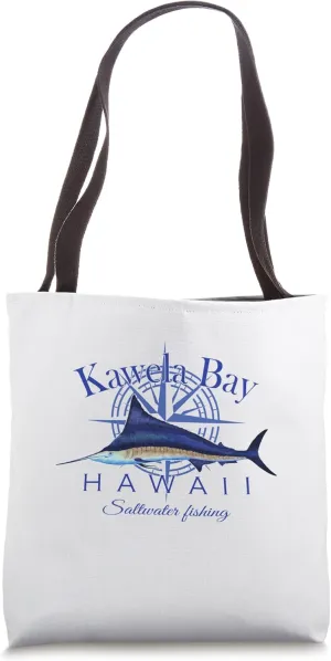 Kawela Bay Hawaii Sailfish Billfish Marlin Saltwater Tote Bag