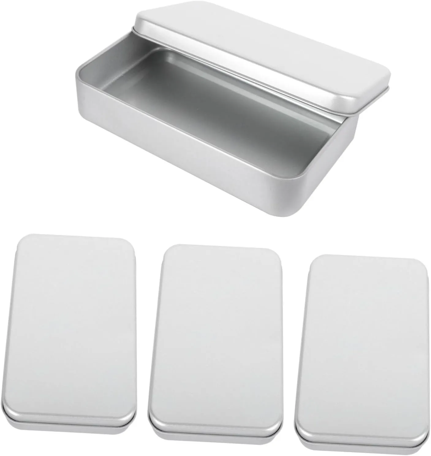 KESYOO 4pcs Game Cards Storage Case Tinplate Canister for Plaything Cards Organization Compact Design Smooth Edges Protective Storage for Tidy Rooms
