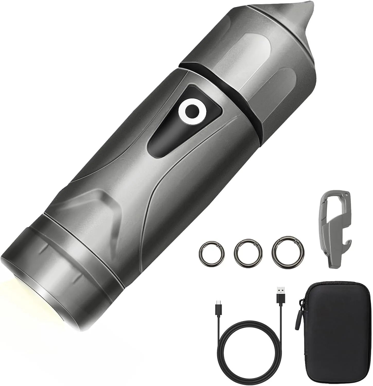 Keychain Flashlight with Premium Alloy, Super Bright 1000 Lumens, Mini Flashlight with Versatile Design, Rechargeable EDC Flashlight for Outdoor, Household, and Festivals