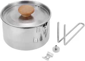 KICHOUSE Mini Camping Cookware Portable Cooking Pot Coffee Kettle Multi-Functional Outdoor Noodles Pot