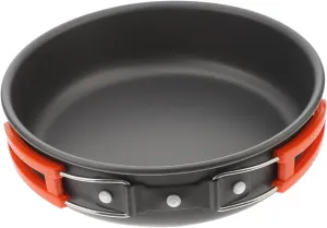 KICHOUSE Outdoor Cooking Pot Lightweight Non Stick Frying Pan with Folding Handle for Camping Hiking and Picnics Portable Cookware for Outdoor Activities