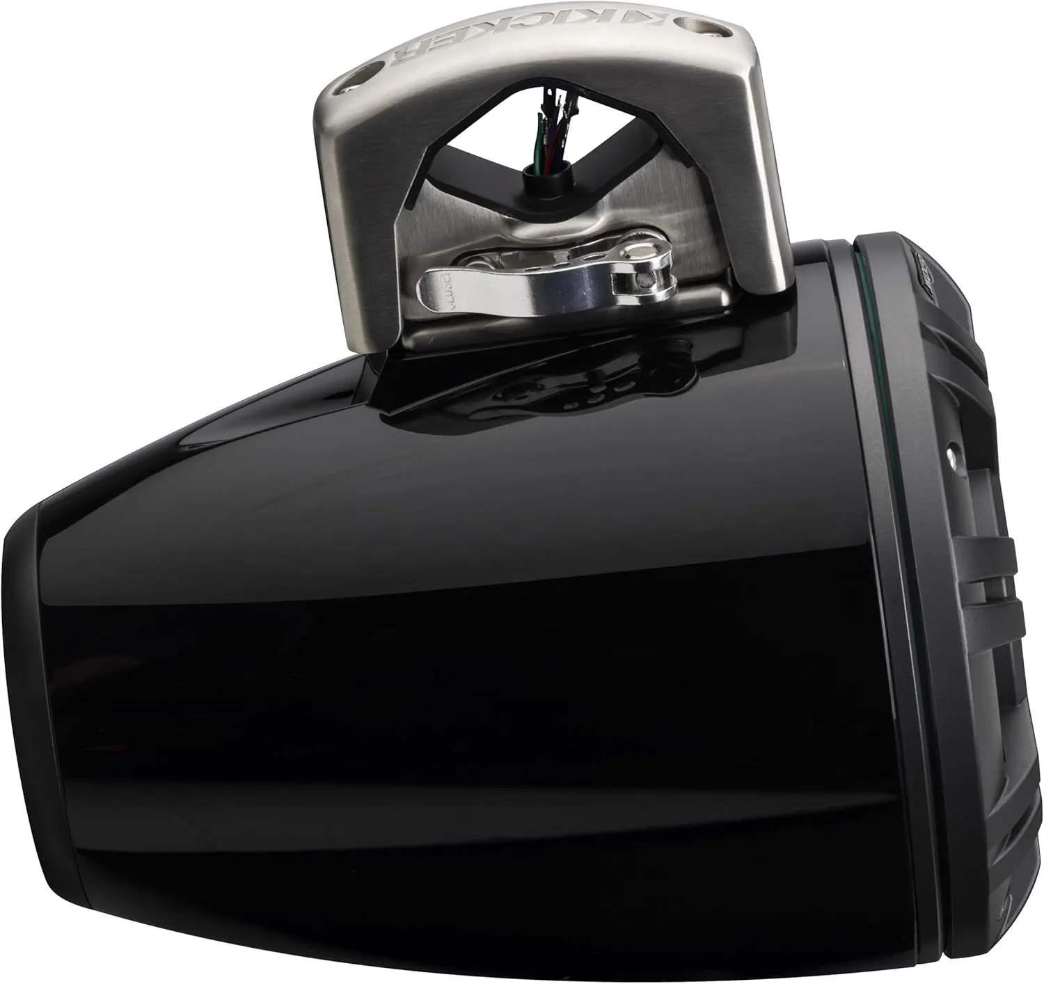 Kicker 51KMTCXL8 8" RGB LED Horn Loaded Compression Driver Marine Tower Speakers, Pair, Black