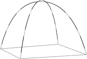 Kids Play Tent Poles 60”*60”*44” Replacement Poles for Child Tent Fiberglass Poles for Space World/Galaxy/Observatory/Dinosaur Style,Length 132"