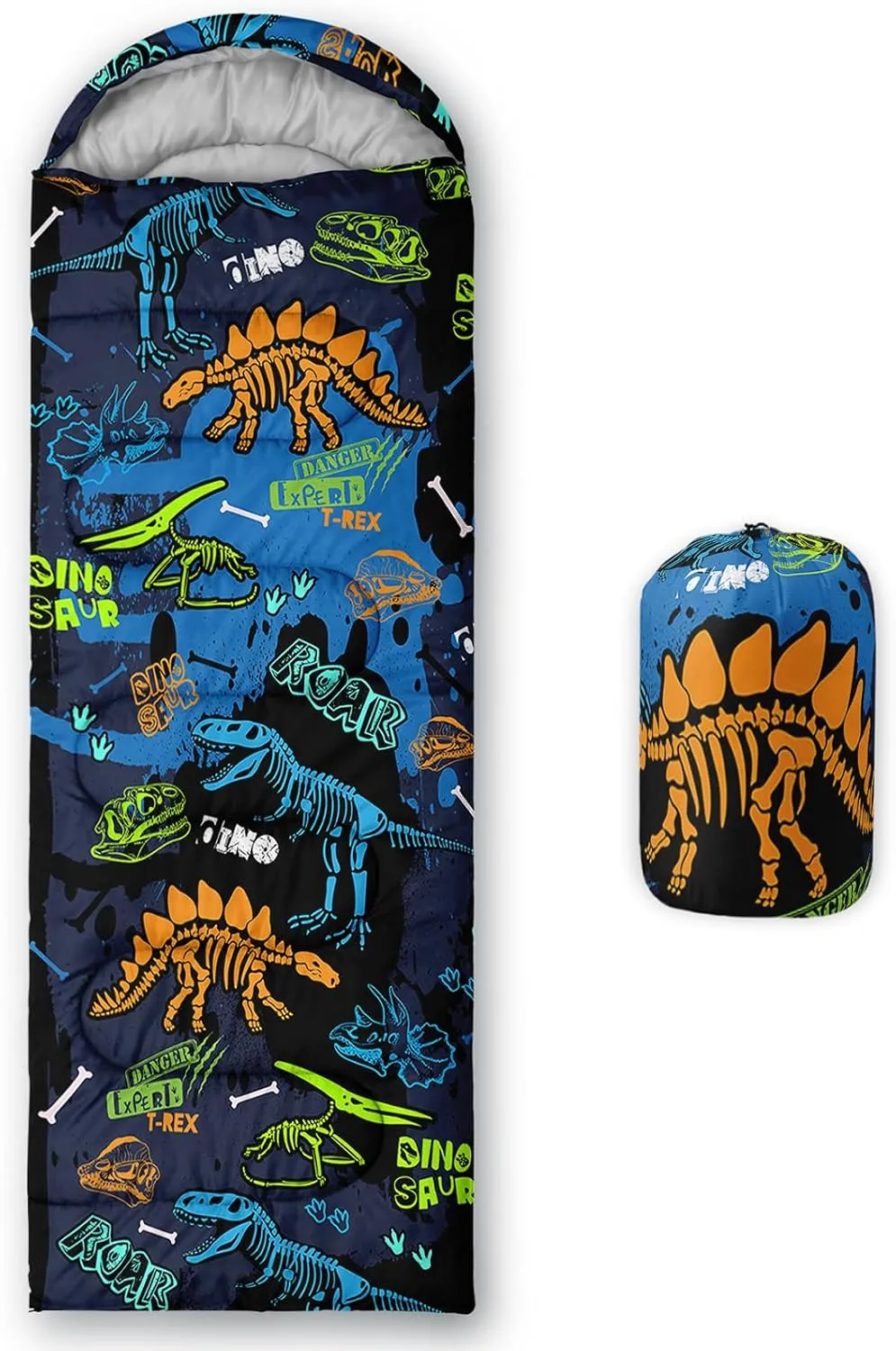 Kids Sleeping Bag for Boys Girls,3D Basketball Print-Lightweight Warm Portable Outdoor Indoor-Waterproof Cold Weather Resistant Sleeping Bag for Camping Hiking