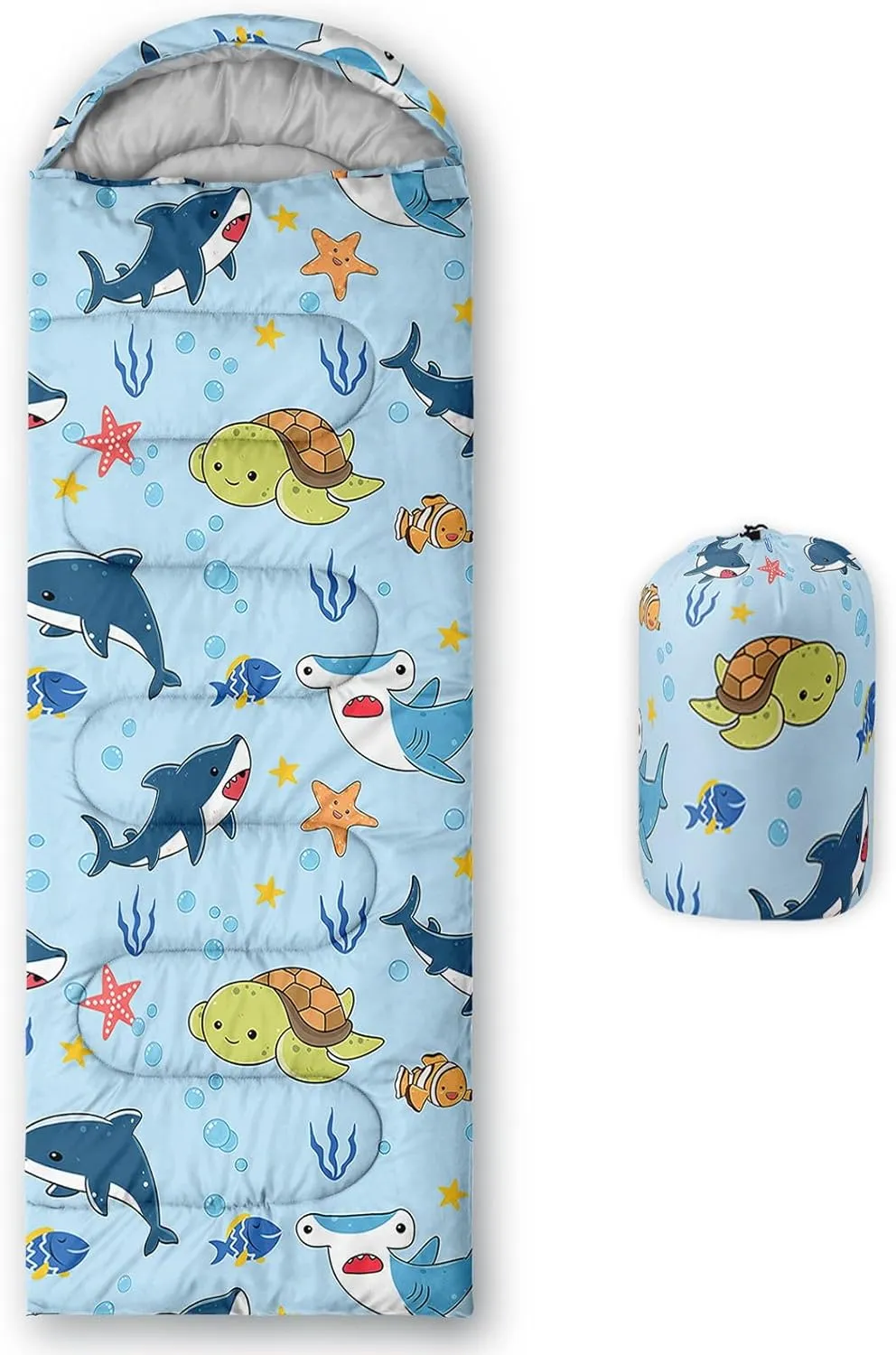 Kids Sleeping Bag for Boys Girls,Basketball Print-Lightweight Warm Portable Outdoor Indoor-Waterproof Cold Weather Resistant Sleeping Bag for Camping Hiking