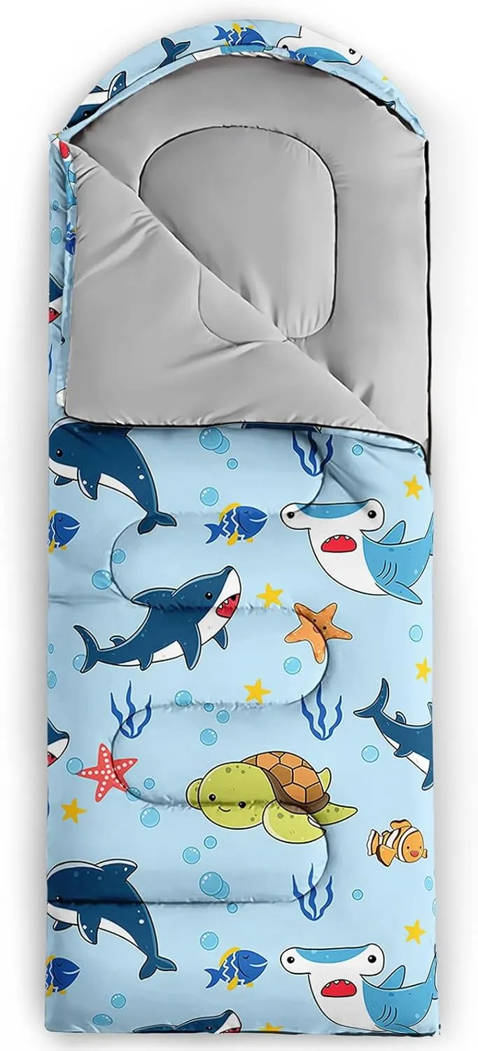 Kids Sleeping Bag for Boys Girls,Basketball Print-Lightweight Warm Portable Outdoor Indoor-Waterproof Cold Weather Resistant Sleeping Bag for Camping Hiking