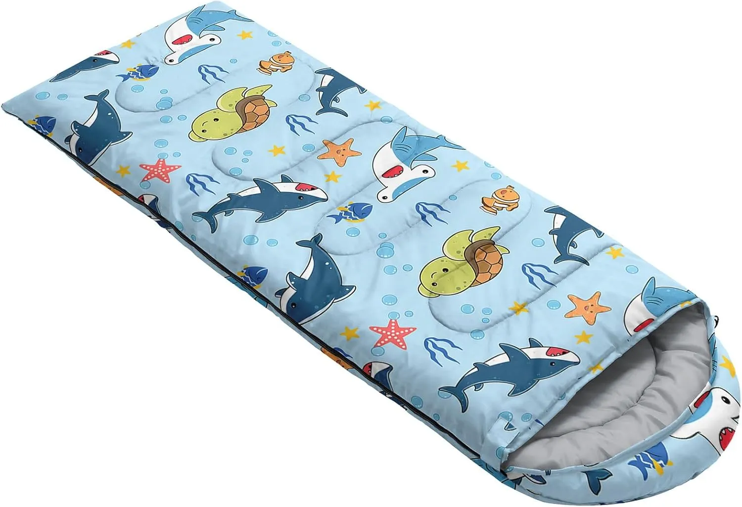 Kids Sleeping Bag for Boys Girls,Basketball Print-Lightweight Warm Portable Outdoor Indoor-Waterproof Cold Weather Resistant Sleeping Bag for Camping Hiking