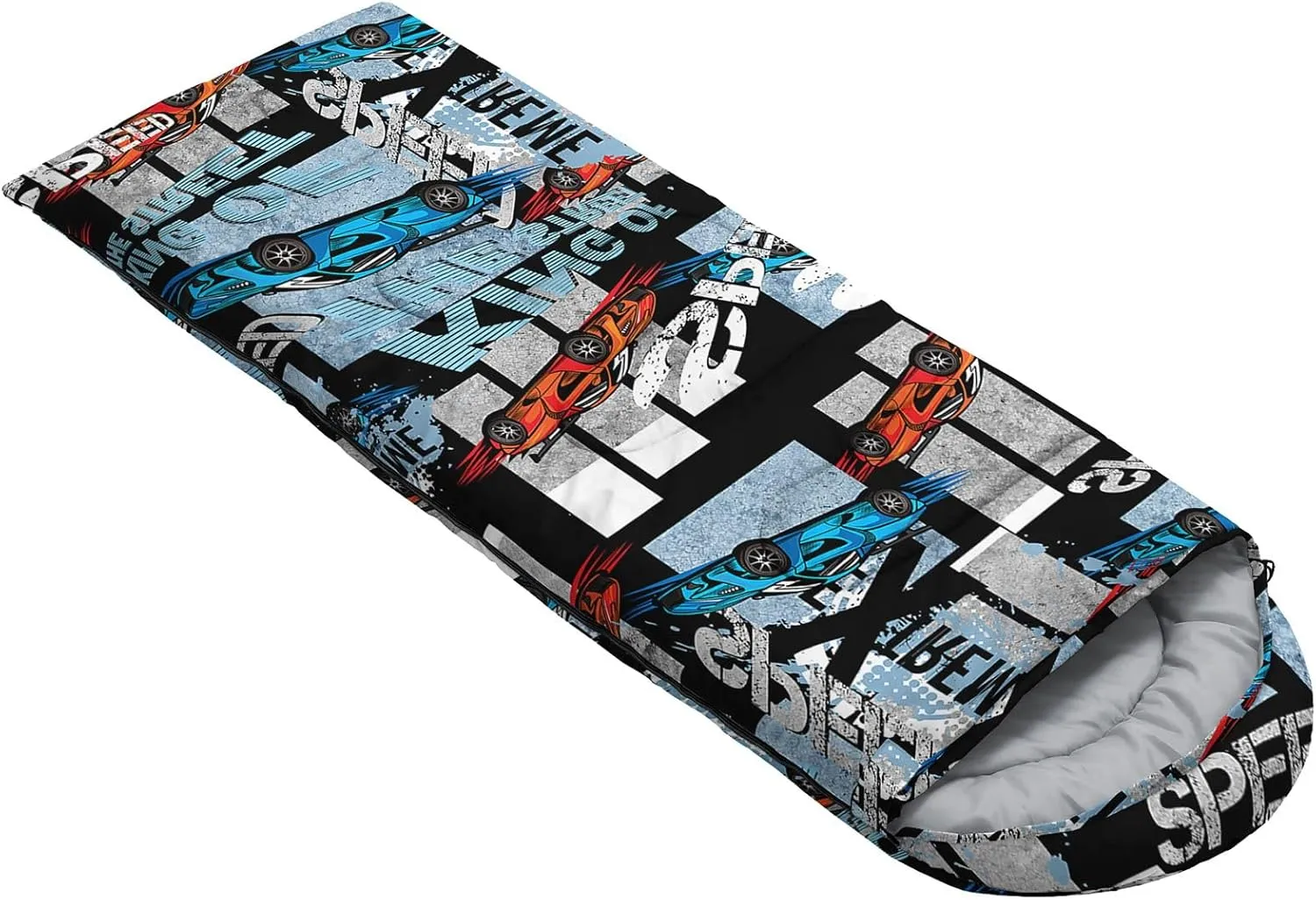Kids Sleeping Bag for Boys Girls,Basketball Print-Lightweight Warm Portable Outdoor Indoor-Waterproof Cold Weather Resistant Sleeping Bag for Camping Hiking