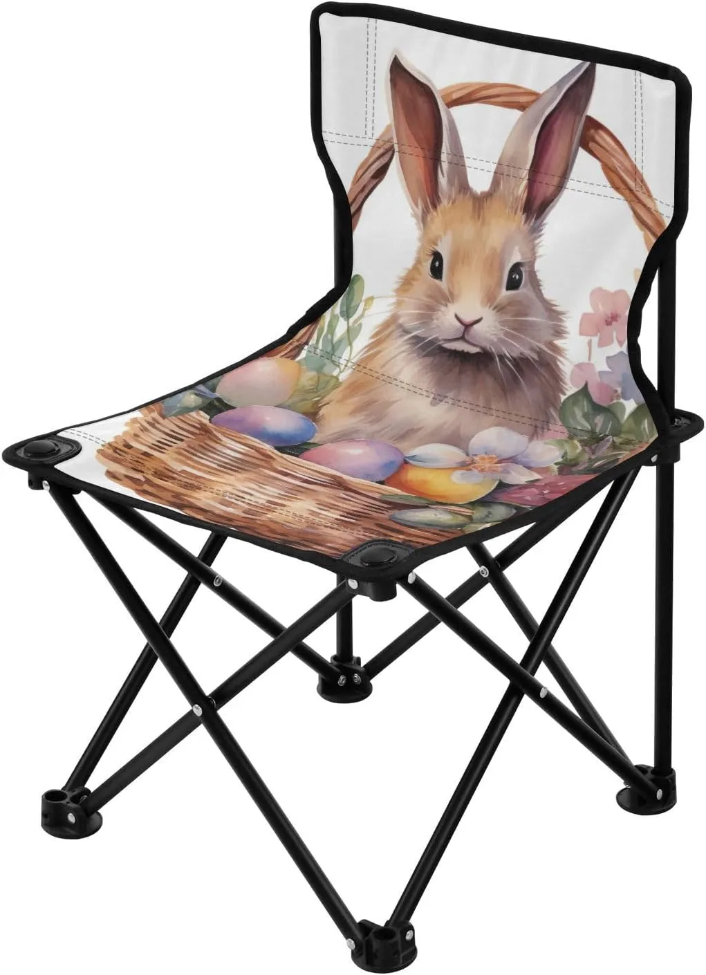 Kigai Folding Camping Chair Heavy Duty Chair Ultralight Compact Portable Beach Chair for Outdoor Camp, Hiking, Travel, Beach, Sporting Event and Picnic, Easter Rabbit