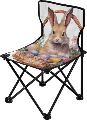 Kigai Folding Camping Chair Heavy Duty Chair Ultralight Compact Portable Beach Chair for Outdoor Camp, Hiking, Travel, Beach, Sporting Event and Picnic, Easter Rabbit