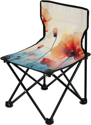 Kigai Folding Camping Chair Heavy Duty Chair Ultralight Compact Portable Beach Chair for Outdoor Camp, Hiking, Travel, Beach, Sporting Event and Picnic, Watercolor Flower