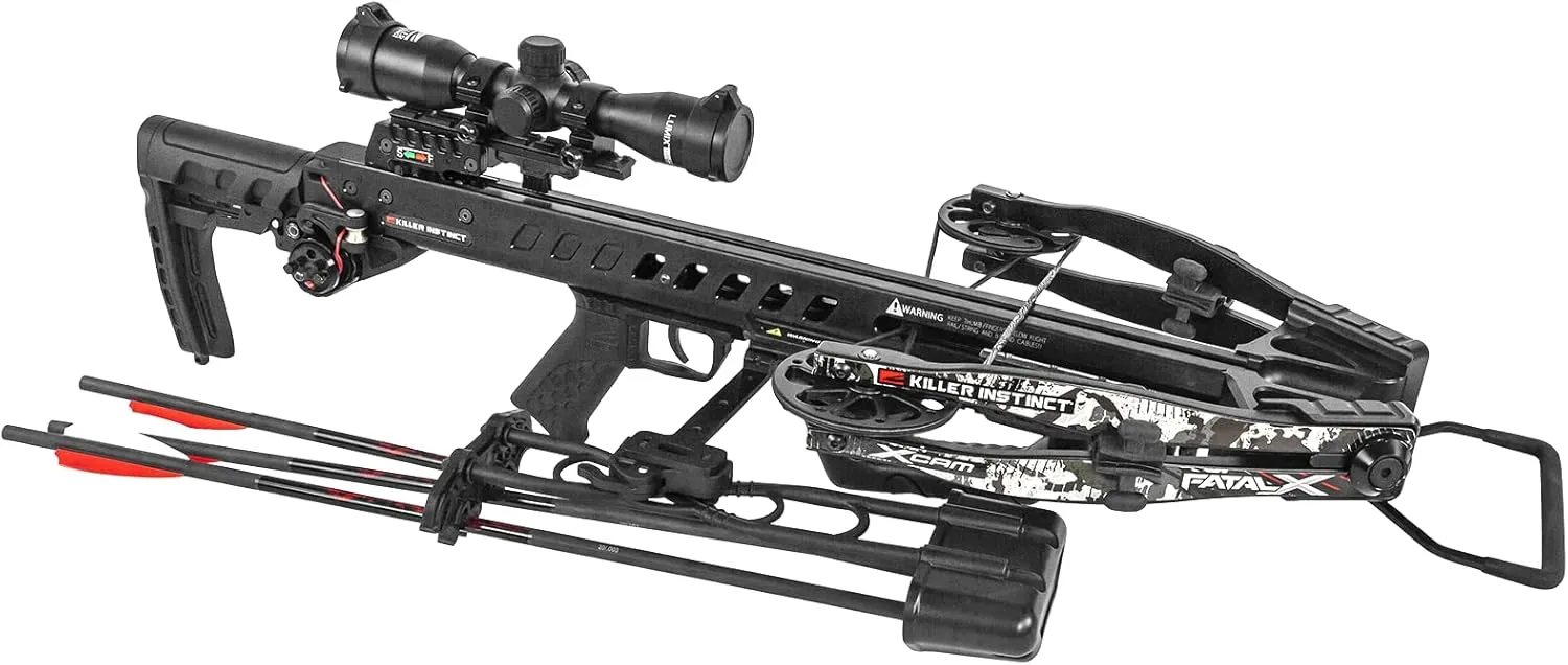 Killer Instinct Fatal-X Crossbow with RDC Crank Pro Package. The Best Narrow Limb Crossbow for Hunting!