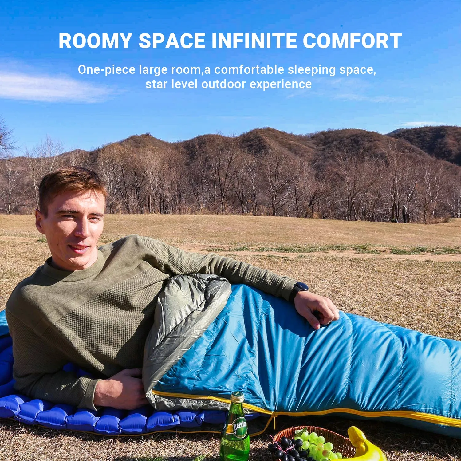 KingCamp FAVOURER 425 Hooded Rectangular Sleeping Bag