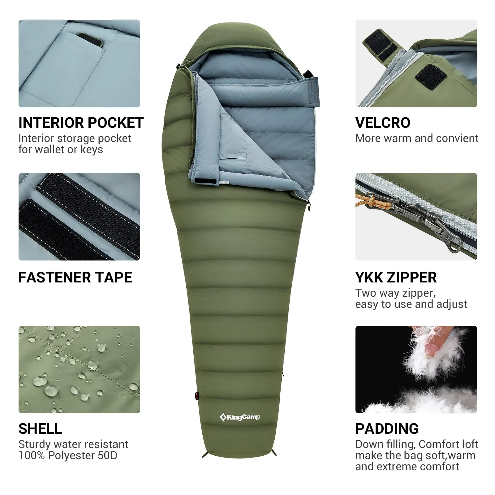 KingCamp PROTECTOR 600 Down Sleeping Bag-Mummy