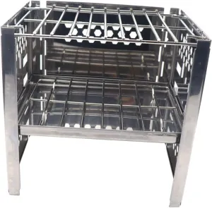 Kisangel 1 set Barbecue Grill Portable Bbq Tool for Camping Picnics Backyard Use Easy to Clean Space Saving Design for Outdoor Cooking