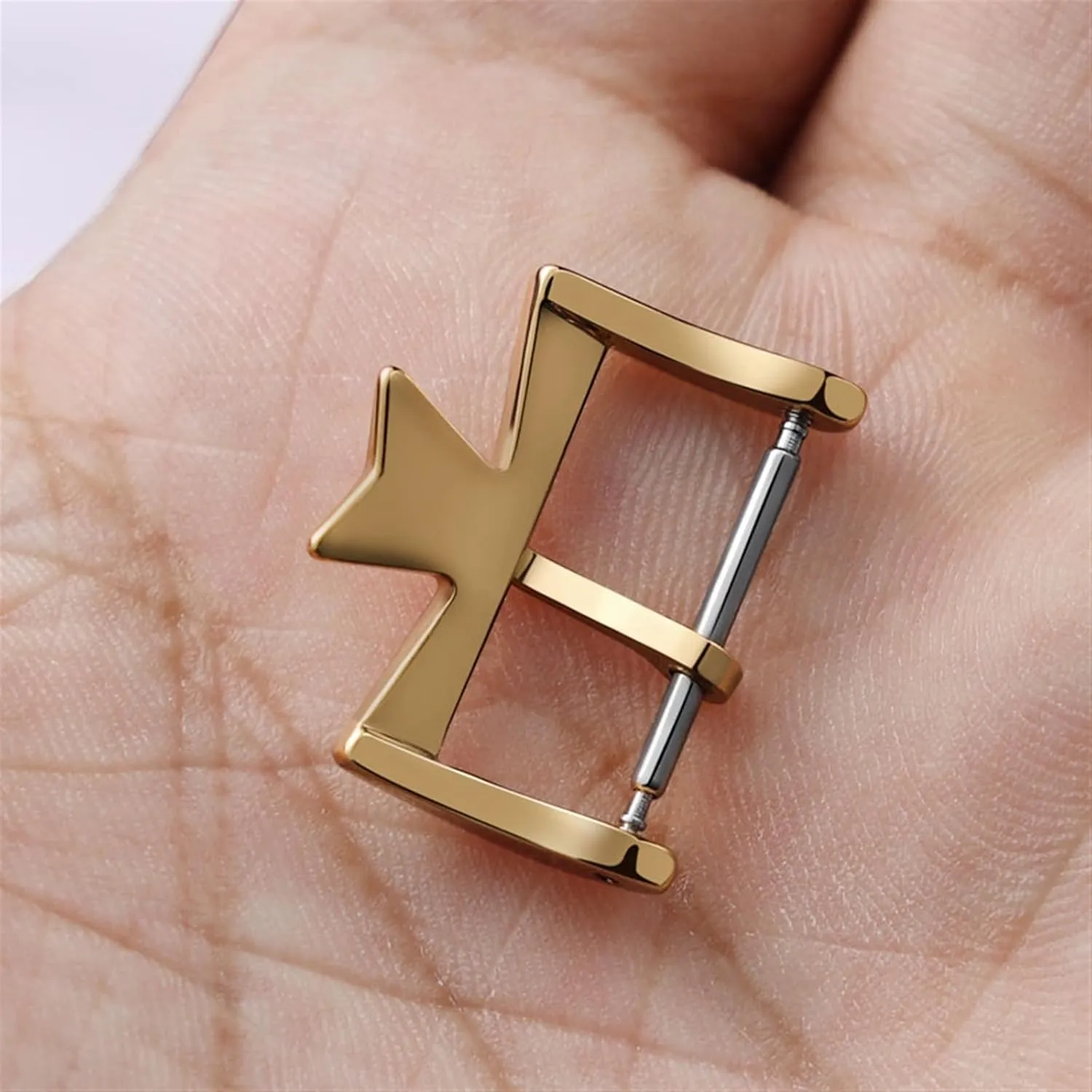 KLVN Stainless Steel Watch Clasp For VC Vacheron Watch Strap Buckles Constantin Silvery Golden Rose gold Metal Pin Clasp 16MM 18MM