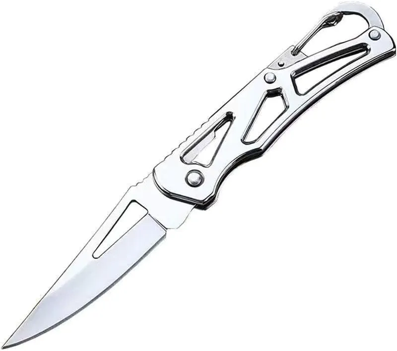 Knife Stainless Steel Fruit Knife EDC Portable Keychain Folding Knife Multi functional Pocket Knife