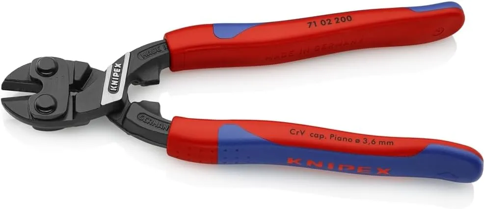 KNIPEX Tools - CoBolt Compact Bolt Cutter, Multi-Component (7102200), 8- Inch Comfort Grip