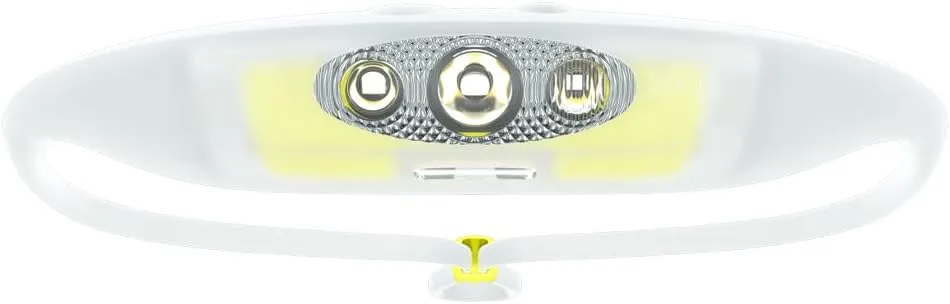 KNOG Bandicoot Run 250 USB Rechargeable LED Headlamp - Bright 40m Beam, Red Halo Mode, IP67 Waterproof Camping Headlamp - Comfortable Anti-Odor Silicone Strap for Running, Lime