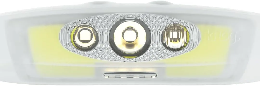 KNOG Bandicoot Run 250 USB Rechargeable LED Headlamp - Bright 40m Beam, Red Halo Mode, IP67 Waterproof Camping Headlamp - Comfortable Anti-Odor Silicone Strap for Running, Lime