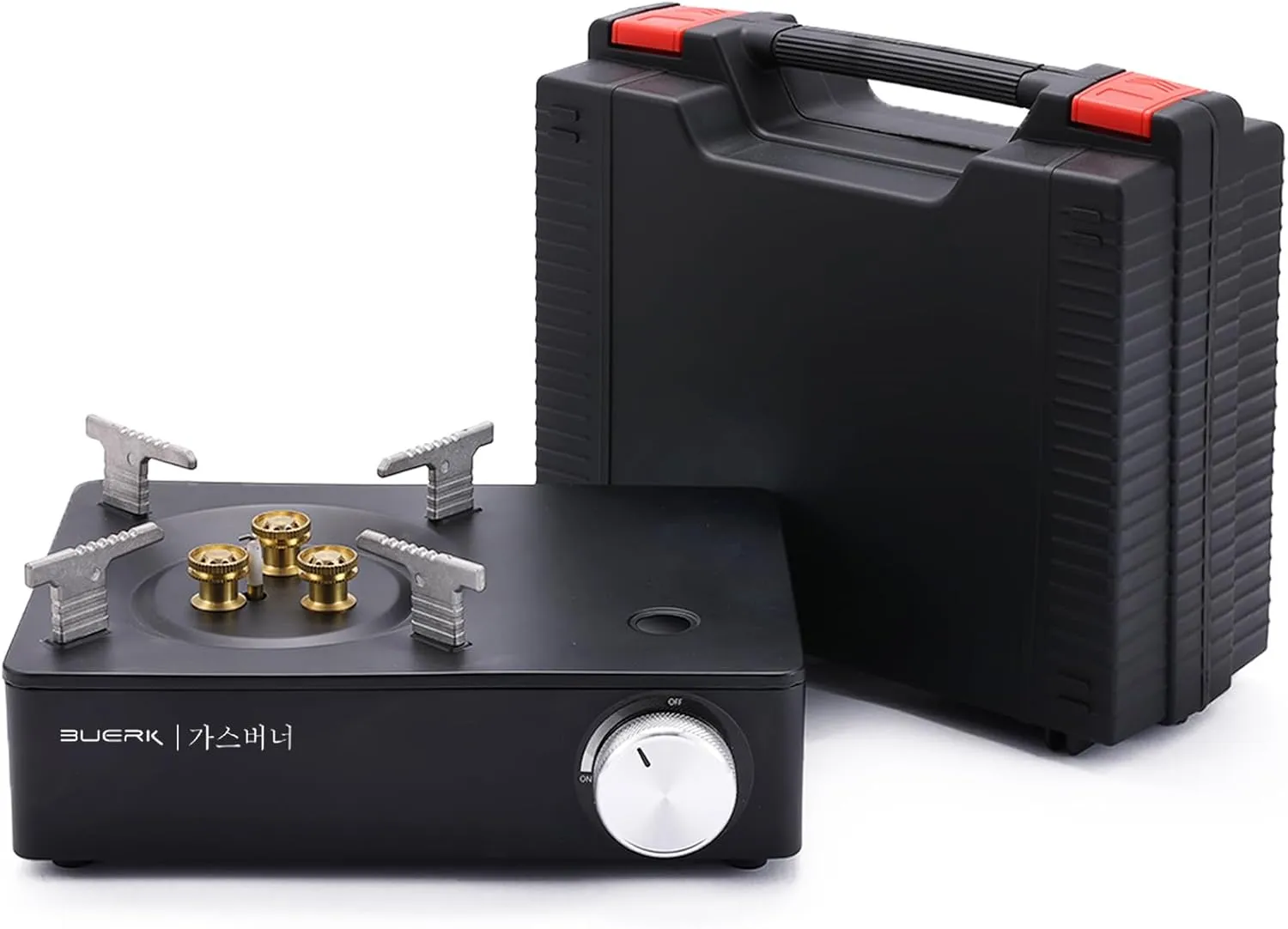 KOSHA Portable Camping Stove with Carrying Case, 3 Burner / 4 Burner Butane Stove, 11942 BTUs, with Piezo Ignition, Windproof, Cooking Accessories for Outdoor, Home
