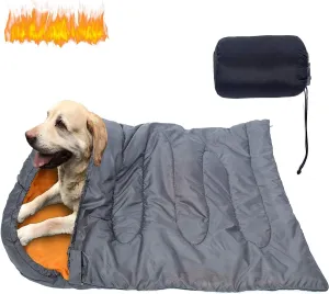 KUDES Dog Sleeping Bag Waterproof Warm Packable Dog Bed with Storage Bag for Indoor Outdoor Travel Camping Hiking Backpacking (43''Lx27''W)