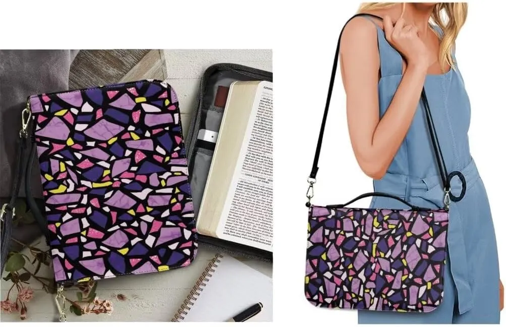 Kuiaobaty Bible Cover Protection PU Leather Bible Carrying Bag Thicken Bible Protective Holder