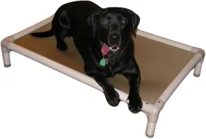 Kuranda Chewproof Bed - Almond PVC - 40" x 25" - Sunsure Textilene - Birch