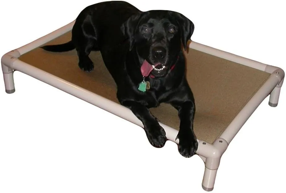 Kuranda Chewproof Bed - Almond PVC - 40" x 25" - Sunsure Textilene - Birch