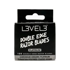 L3 Double Edge Razor Blades - Platinum Coated, Stainless Steel Razor Blades for the Close Shave - for Double Edged Safety Razors - 100 Count (3)