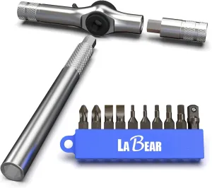 LABEAR-Power Ratchet Wrench, Multi-Function Cycling Bicycle Multitool Repair Kits - Bike Tool Set - Great for Mountain & Road Bikes - Use as Screwdriver or Wrench