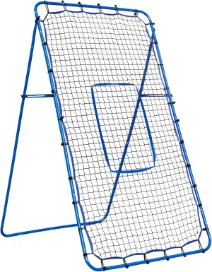 Lacrosse Baseball Rebounder Net, Volleyball Softball Rebounder Pitch Back Net with 2 x 6-Angle Quick Adjustments, Easy Quick Setup, Ideal for Softball,Soccer and Sport Training
