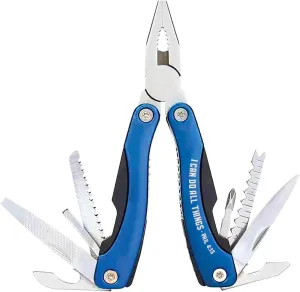 Large 14-in-1 Multi Tool Pliers in Blue Color with Nylon Case & Gift Ready Box Multi Purpose Printed Phil 4:13 Scripture "I Can Do All Things" - Mens Tools Gift Sets