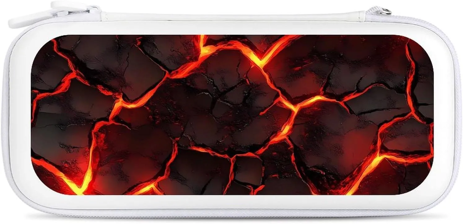 Lava Magma Hard Shell Travel Case with Rope 15 Game Card Pockets Compatible with Switch Protective
