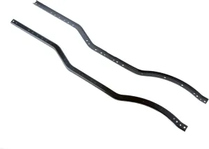 LCX Racing 1/10th RC Crawler Car Stainless Steel Chassis Frame Rail Chassis Rail Set for Axial SCX10 II, Upgrades Parts Accessories