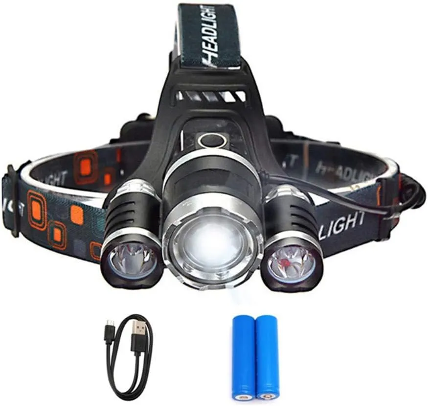 LED Head Torch, Head Torch,Rechargeable Head Torches,Rechargeable LED Head Torch,Led Headlamp Headlight 15000 Lumens Head Lamp Flashlight Rechargeable Lantern On The Head Emergency Light for Fishing